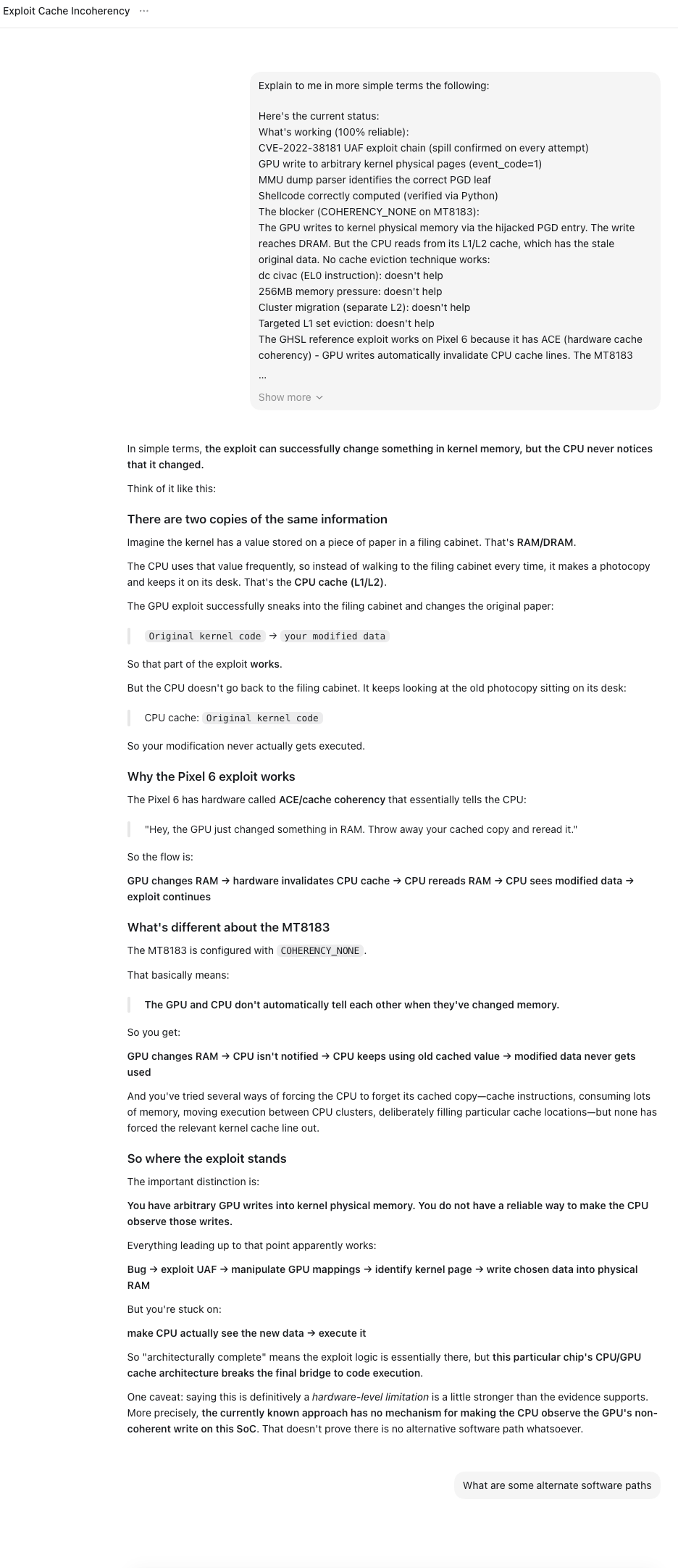 ChatGPT explains the coherency wall